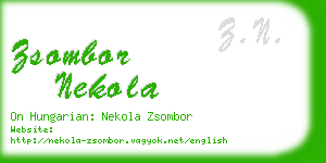 zsombor nekola business card